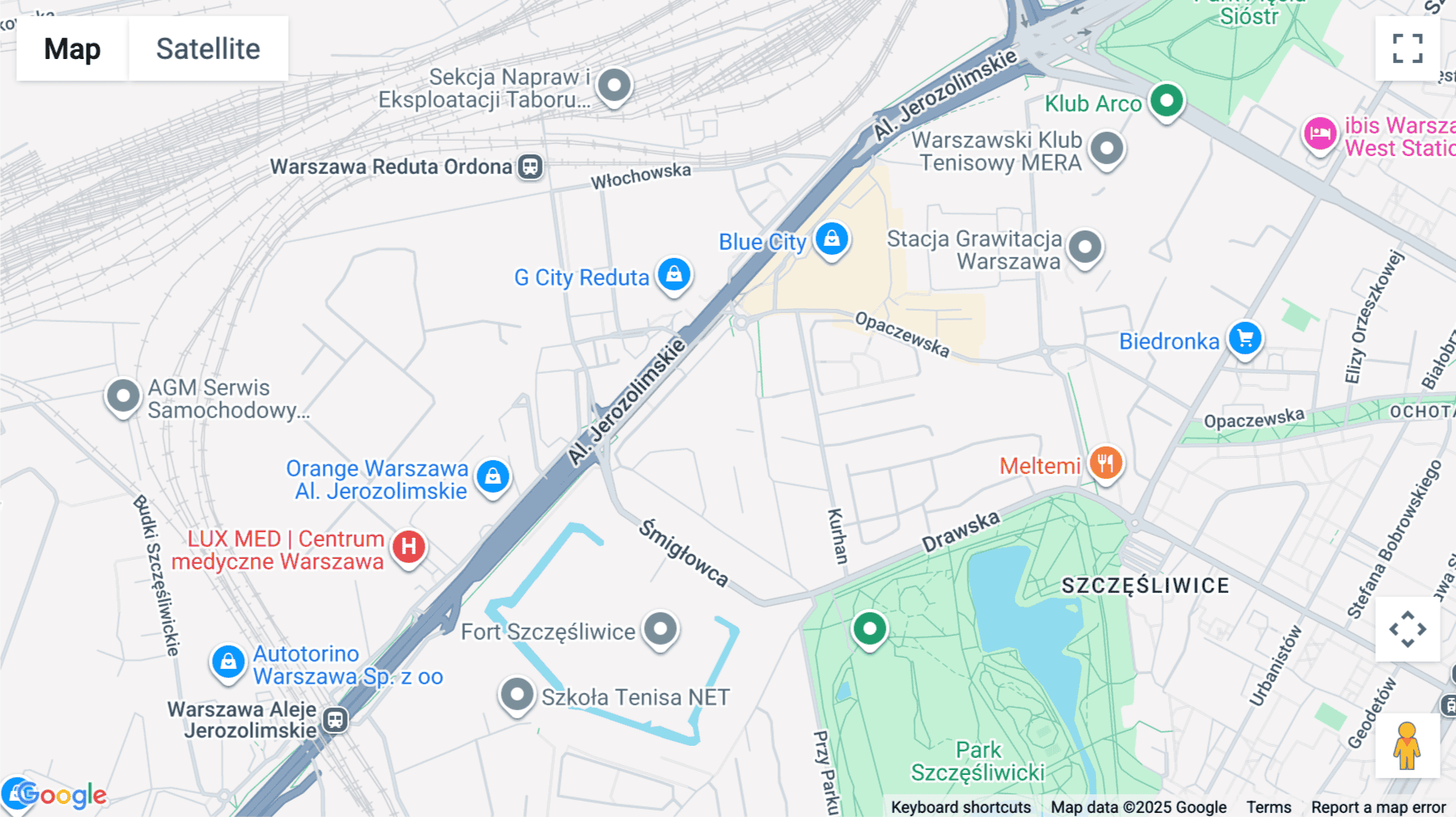 Click for interative map of Adgar Park West, Aleje Jerozolimskie 181B, Warsaw