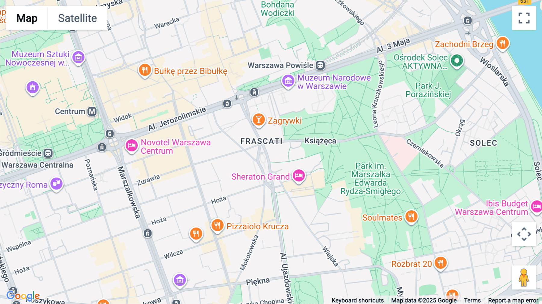 Click for interative map of Plac Trzech Krzyży 10/14, Warsaw, Warsaw