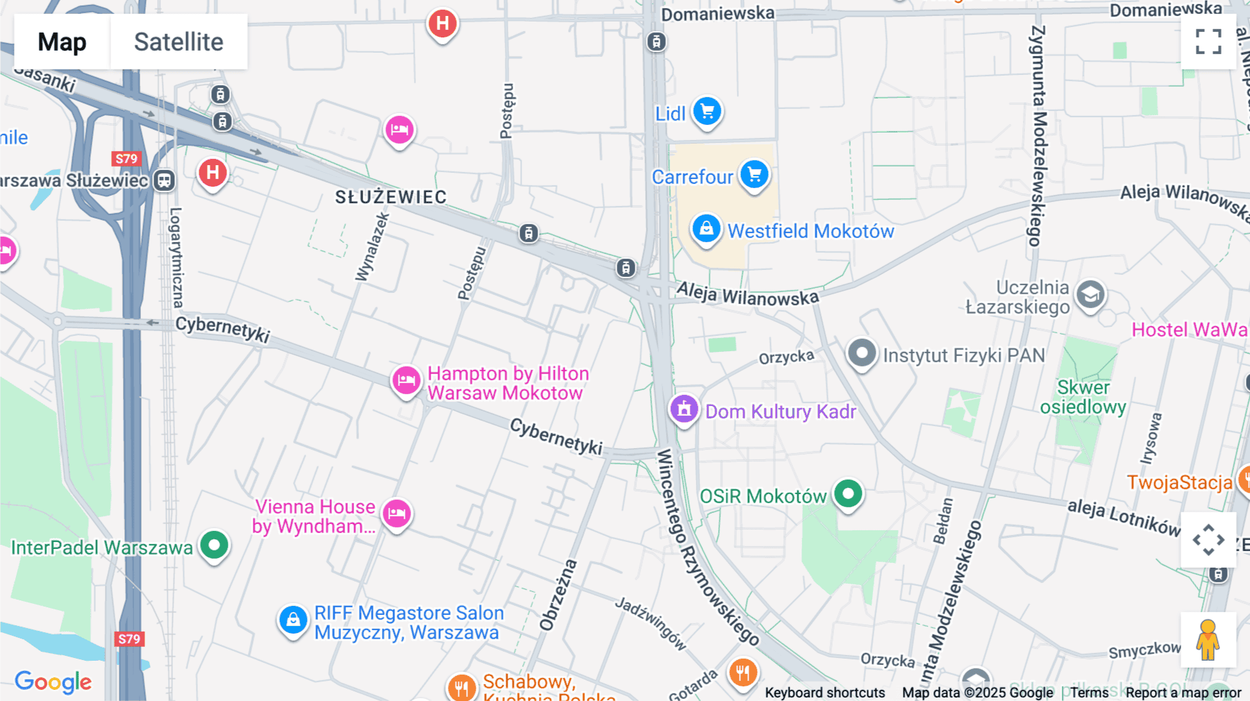 Click for interative map of Adgar Wave, Rzymowskiego 53, Warsaw