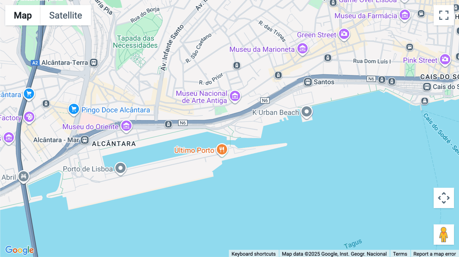Click for interative map of Edifício LACS, Rocha Conde de Óbidos, Lisbon