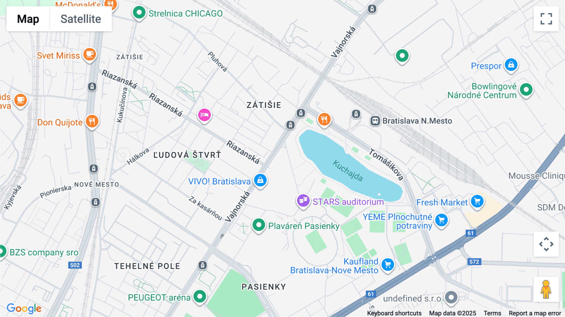 Click for interative map of Polus Towers, Vajnorska 100/B, Bratislava