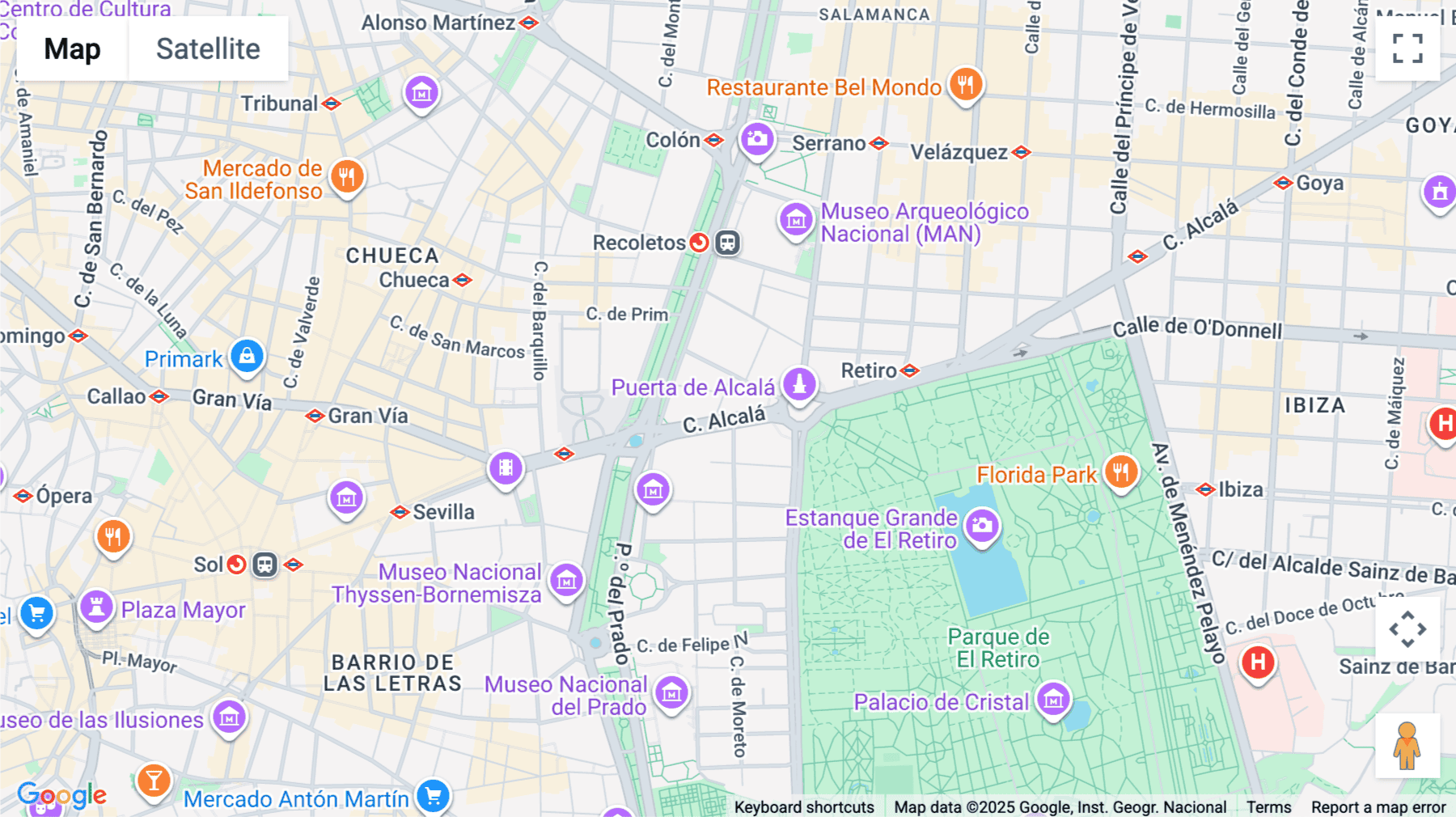 Click for interative map of Calle de Alcalá 63, Madrid