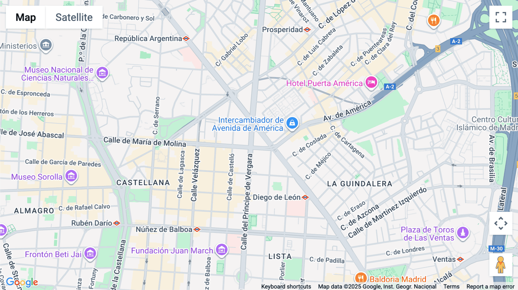 Click for interative map of C/ María de Molina 41, Madrid