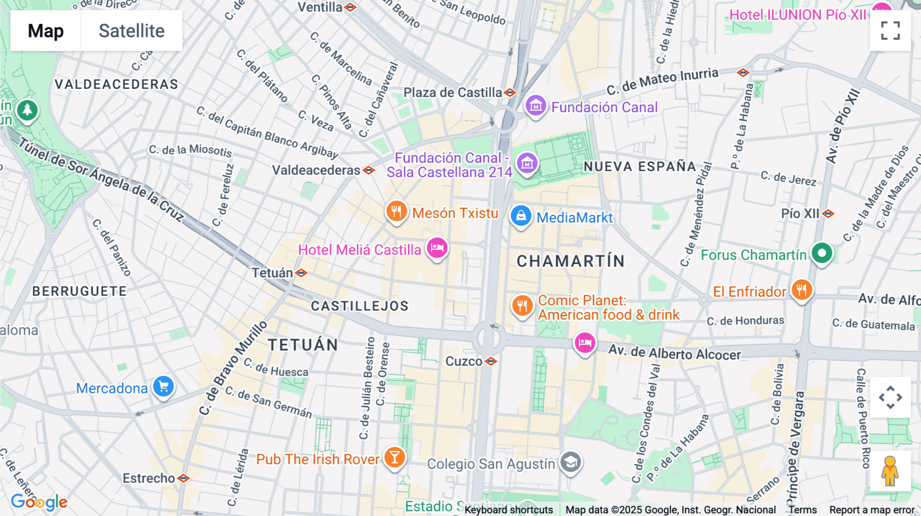 Click for interative map of Utopicus Castellana, Paseo de la Castellana, 163, Madrid