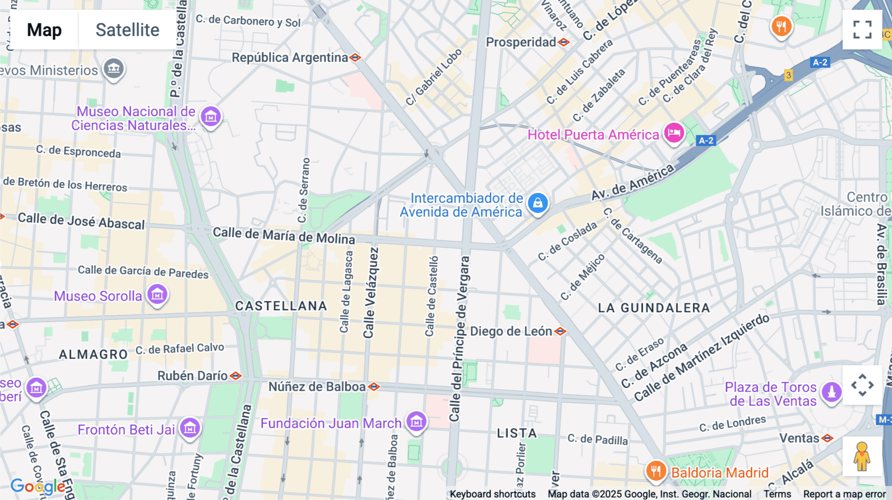 Click for interative map of Calle Maria de Molina 54, Madrid