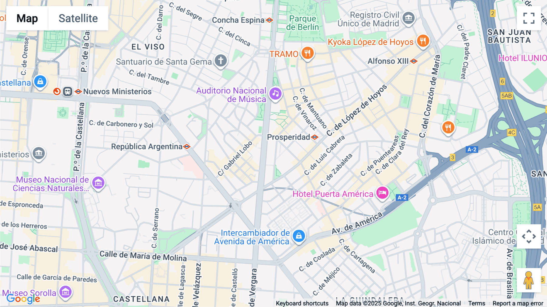 Click for interative map of Príncipe de Vergara, 132, Floor 3, 9 & 12, Madrid