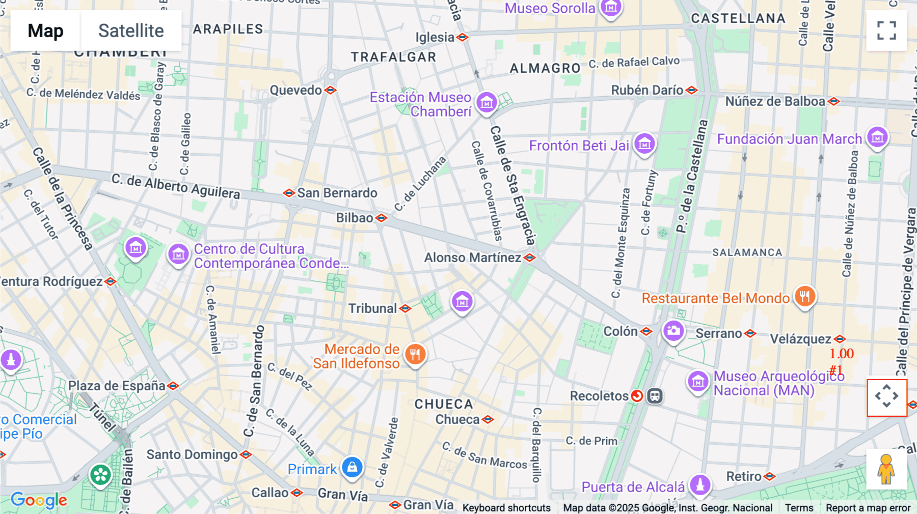 Click for interative map of Calle Serrano Anguita, 13, Madrid
