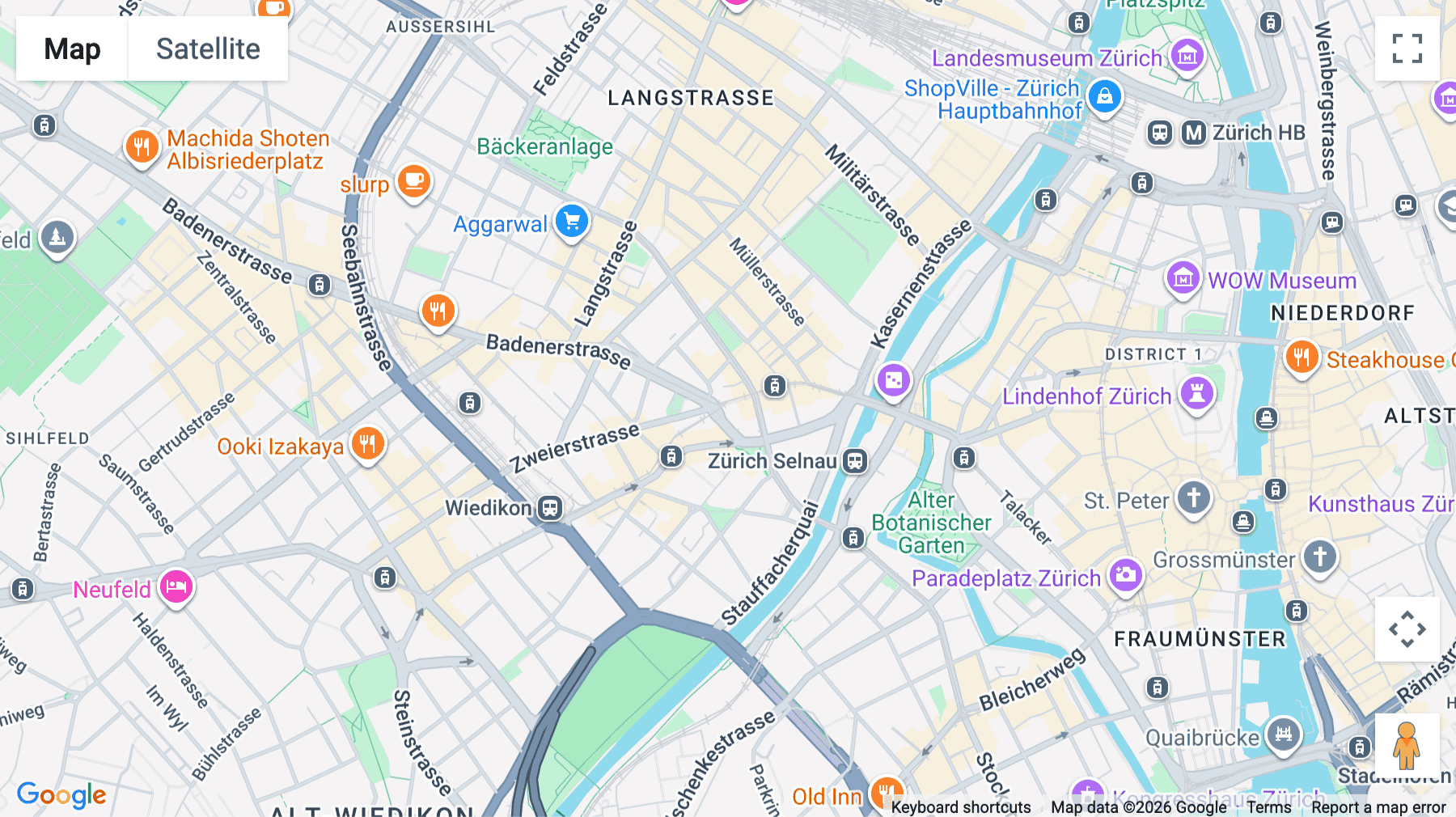 Click for interative map of Badenerstrasse 47, Zurich