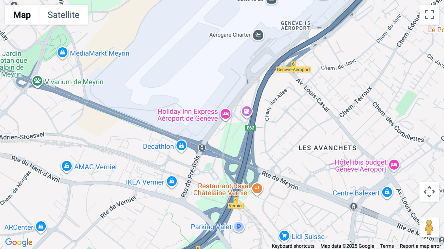 Click for interative map of Rue de Pré-Bois 14, Meyrin