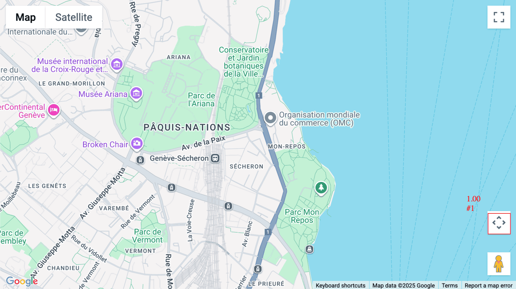 Click for interative map of Chemin des Mines 2, Geneva