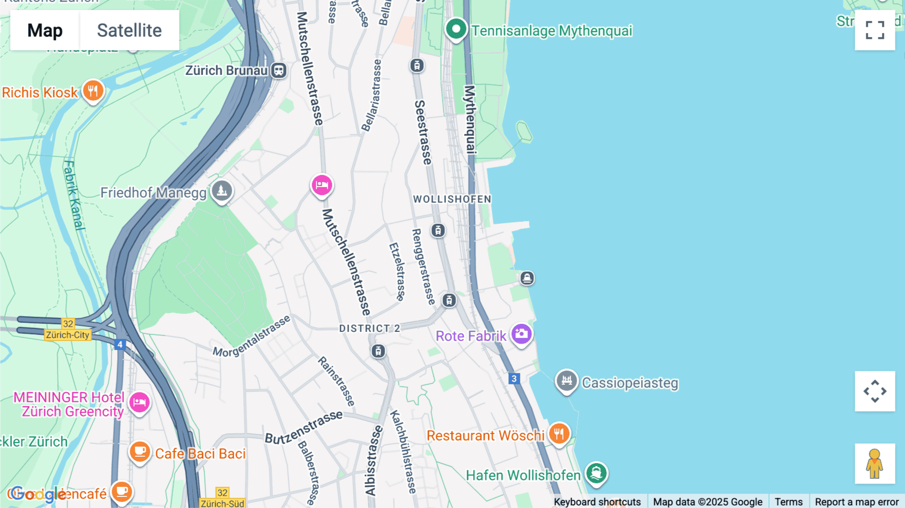 Click for interative map of Seestrasse 353, Wollishofen, Zurich