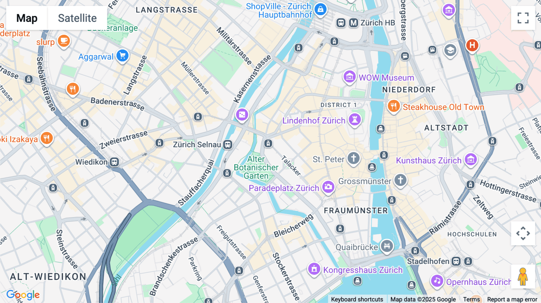 Click for interative map of Talacker 41, Zurich