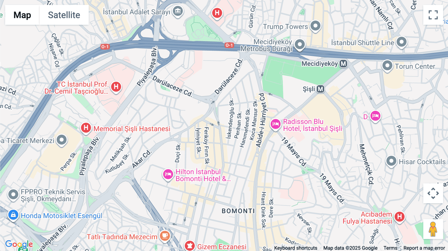 Click for interative map of Hasat Sk, 52, Merkez Mh, Şişli, Istanbul, Istanbul