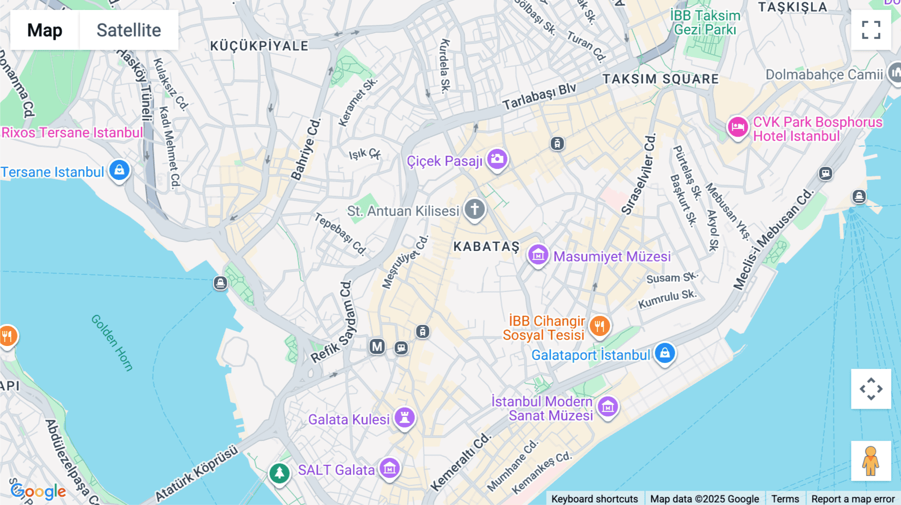 Click for interative map of Istiklal Cd. 189 Tomtom Mh. Beyoğlu, Istanbul