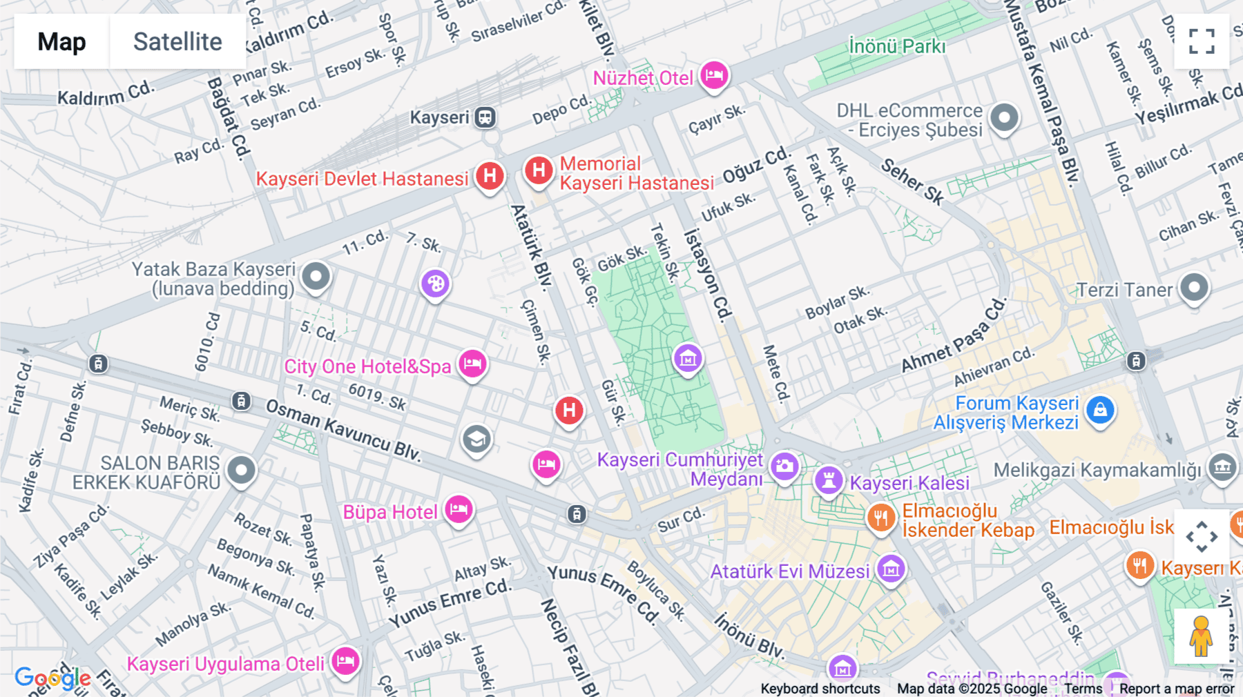 Click for interative map of Gevher Nesibe Mah. Gür Sok. No: 10, Ofisim Kayseri B Blok Kocasinan/Kayseri, Kayseri