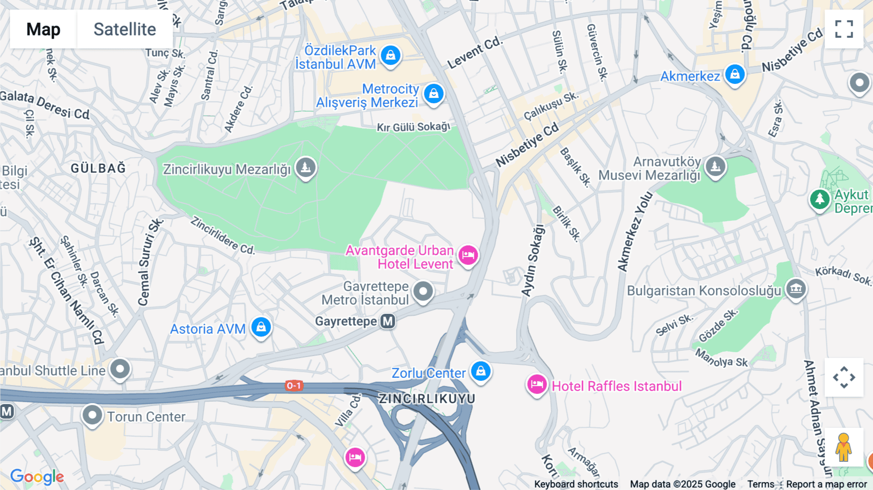Click for interative map of Yuzbasi Kaya Aldogan Street, No: 4 Sisli, Istanbul
