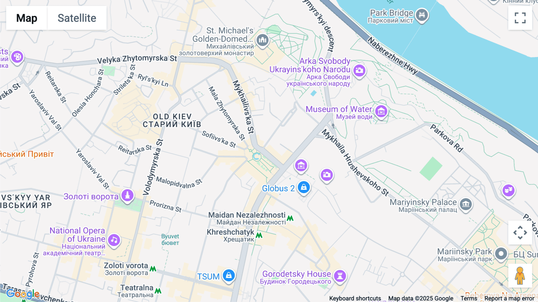 Click for interative map of 2 Maidan Nezalezhnosty sq., Kiev