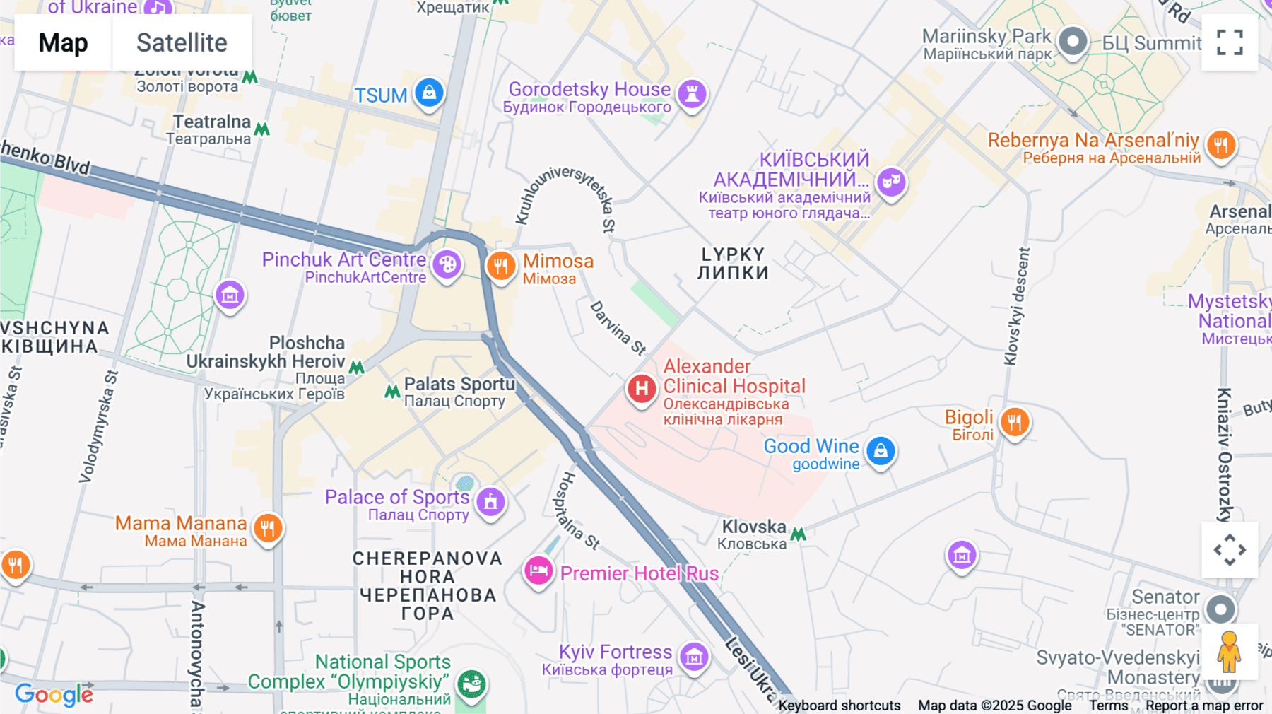 Click for interative map of 42-44 Shovkovychna str., Kiev