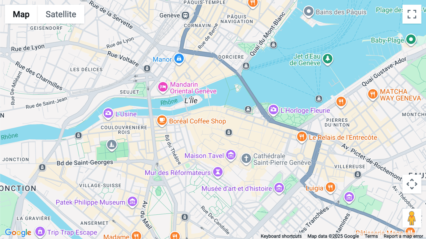 Click for interative map of Place de la Fusterie 12, Geneva