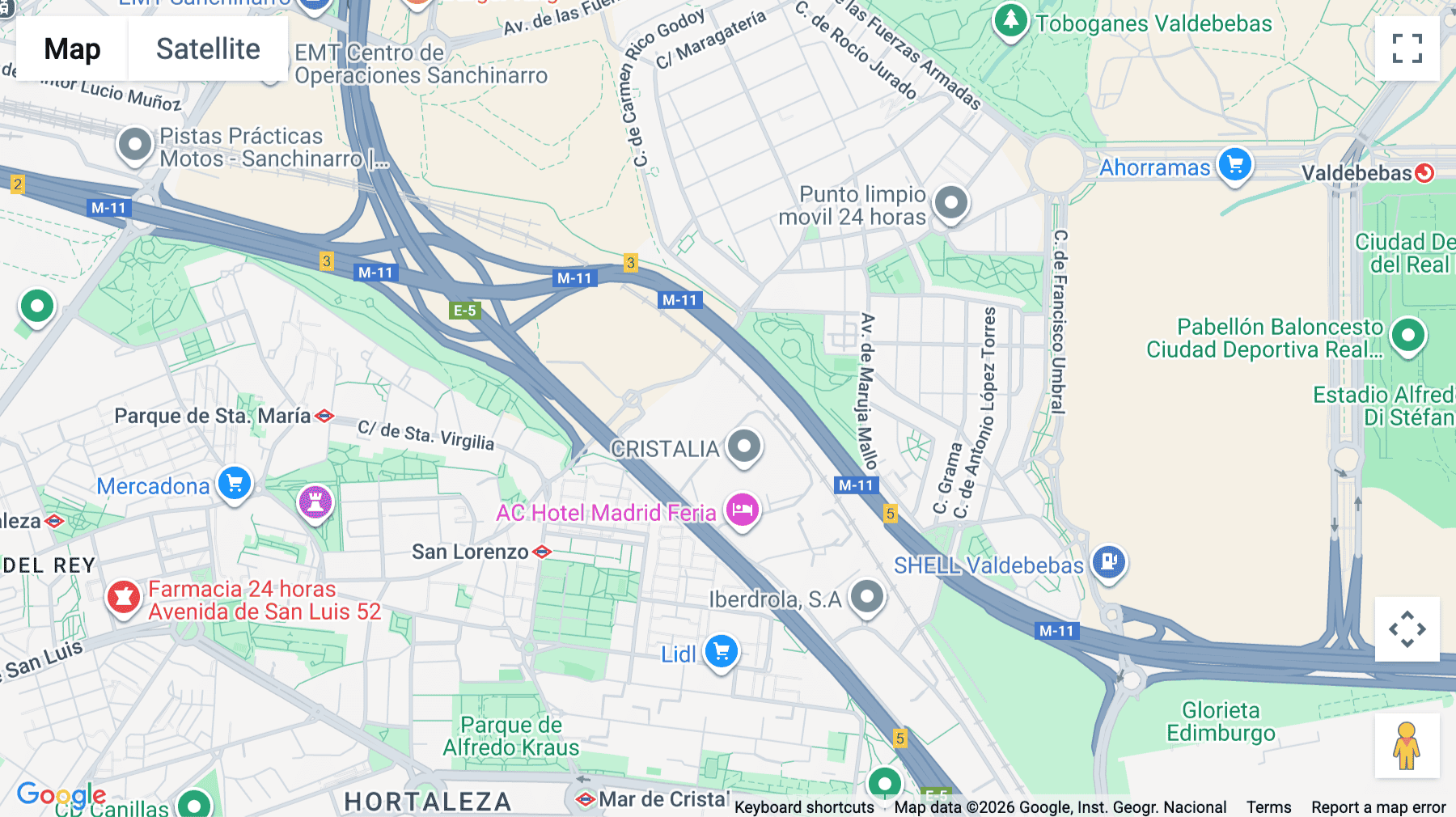 Click for interative map of Vía de los Poblados, 1, Madrid