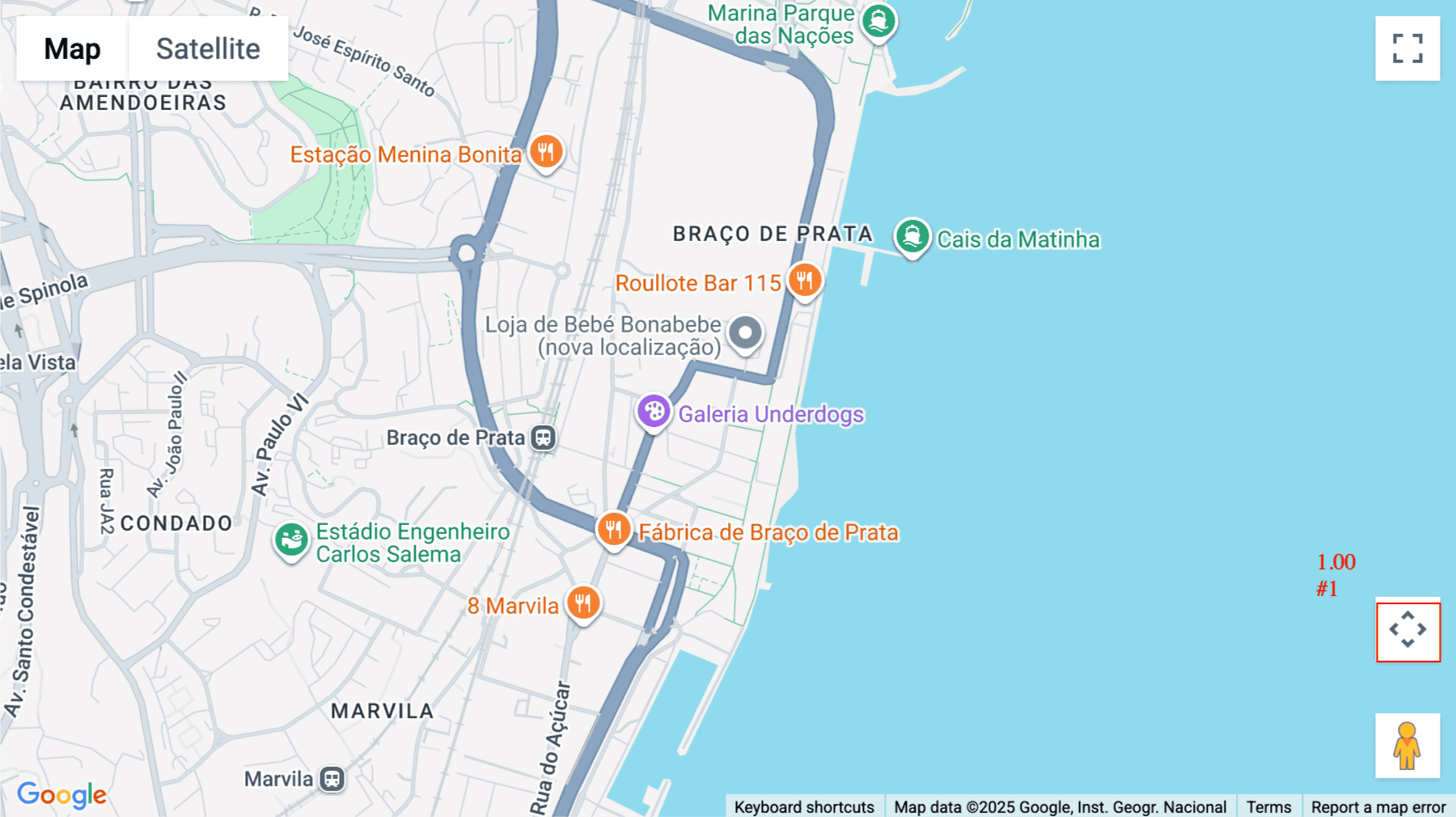 Click for interative map of Praceta da Tabaqueira, Praceta B, Lote A, 5º, Loft I, Lisbon
