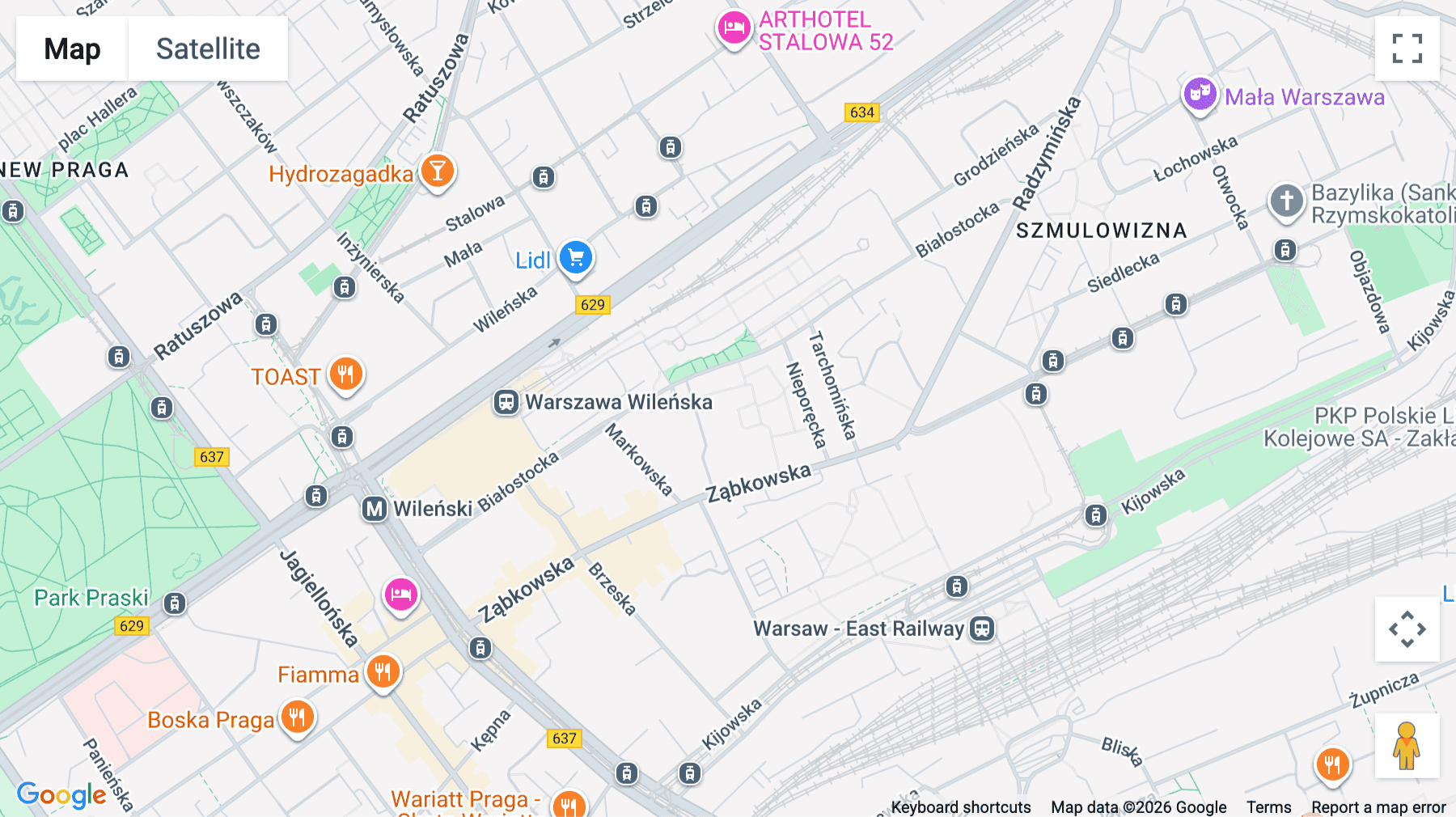 Click for interative map of Plac Konesera 12, Warsaw