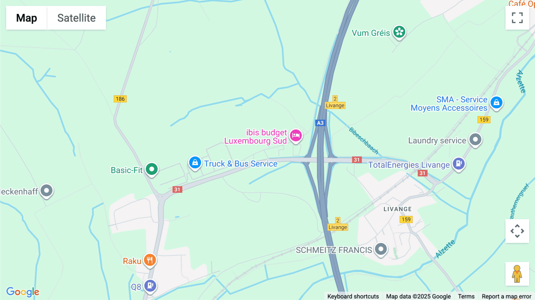 Click for interative map of 1 rue de Turi, Roeser, Livange