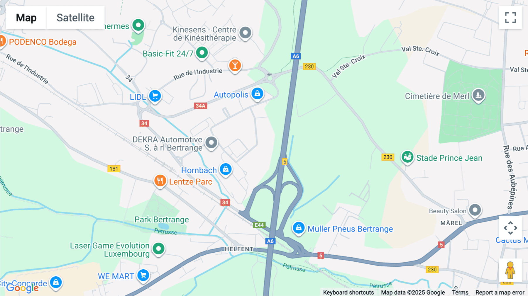 Click for interative map of 33, 39, rue du Puits Romain, Strassen