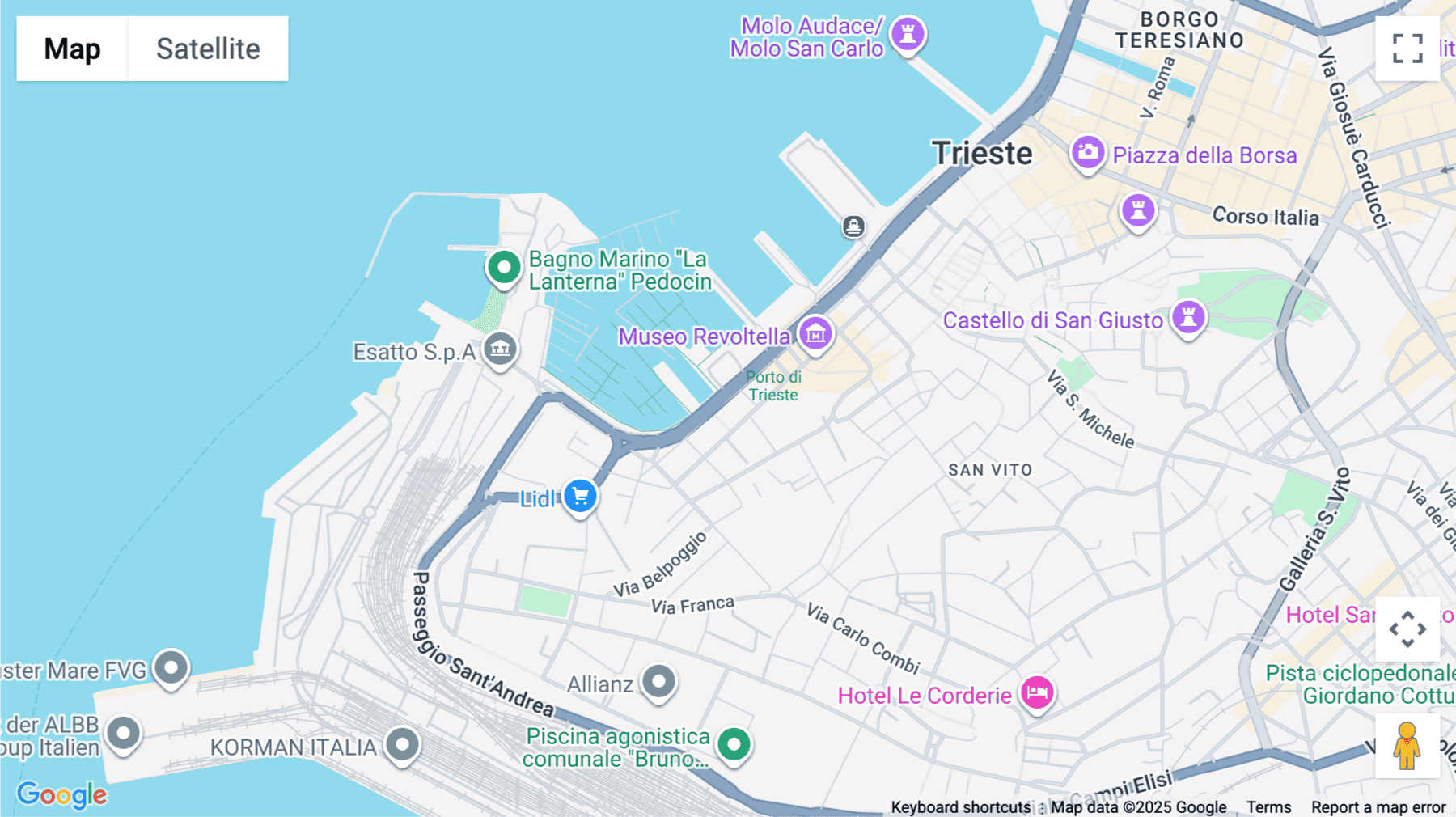 Click for interative map of Riva Tommaso Gulli 12, Trieste