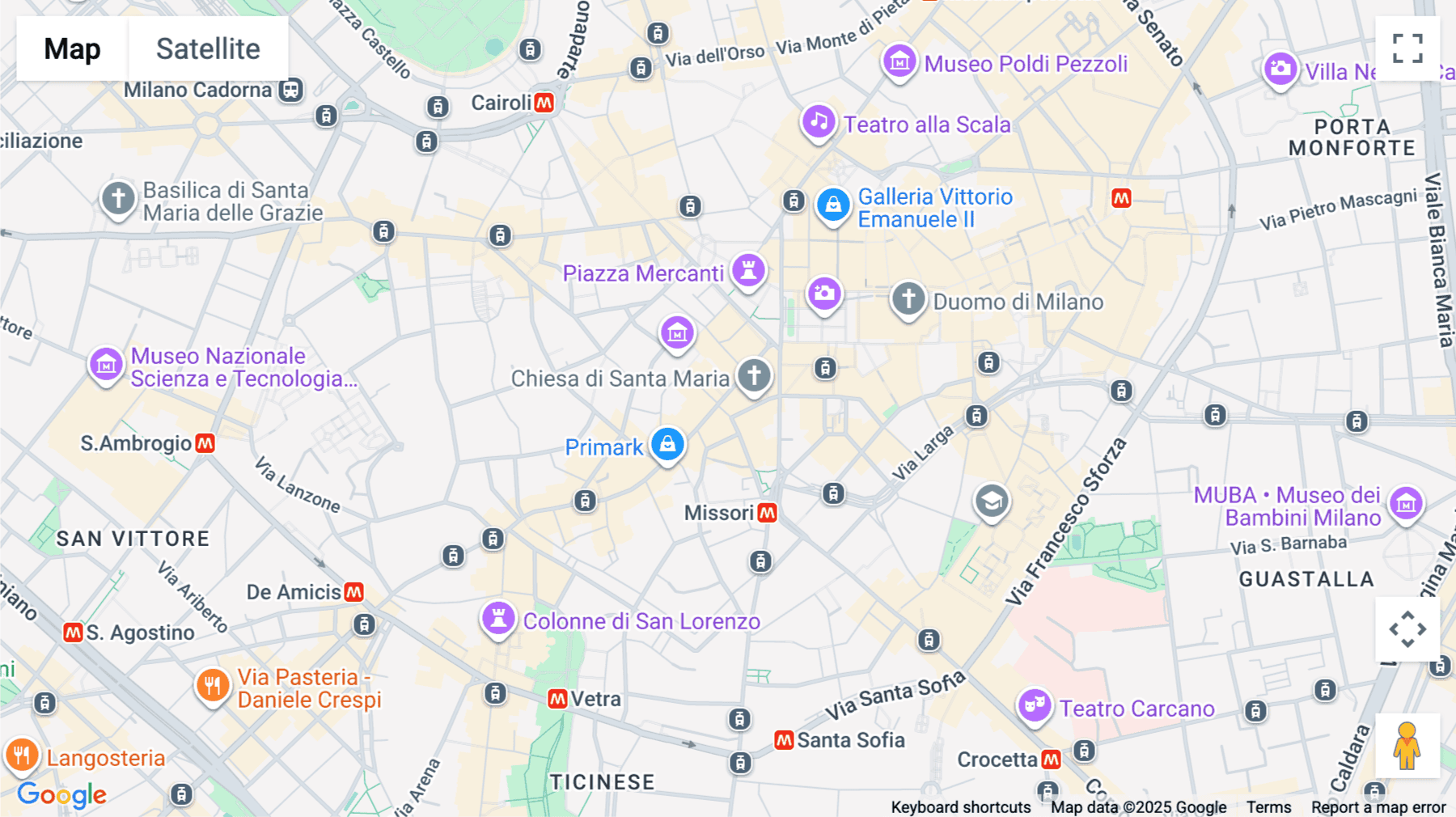 Click for interative map of Via dell’Unione 1, Milan