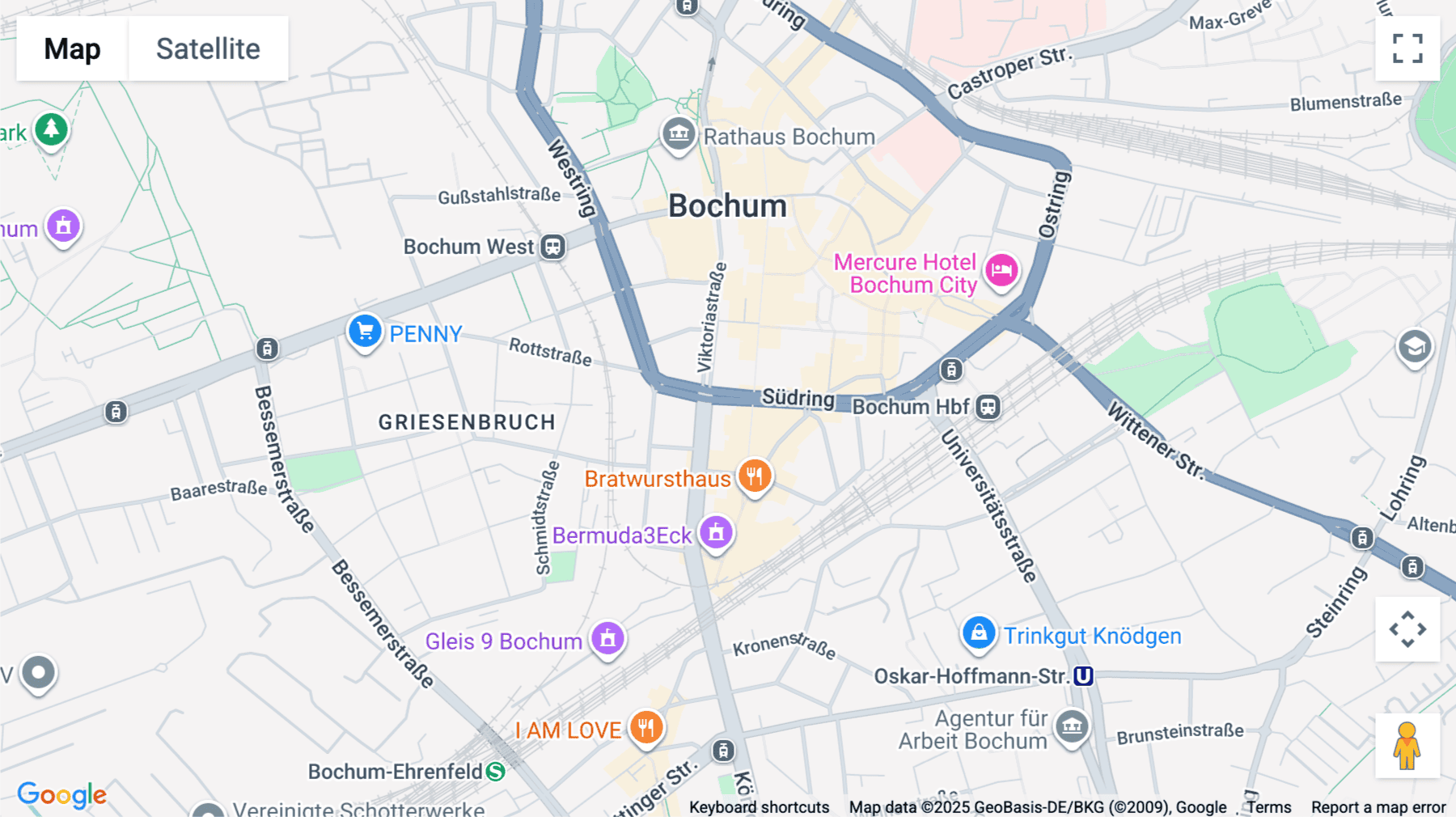 Click for interative map of Südring 25, Bochum, Bochum