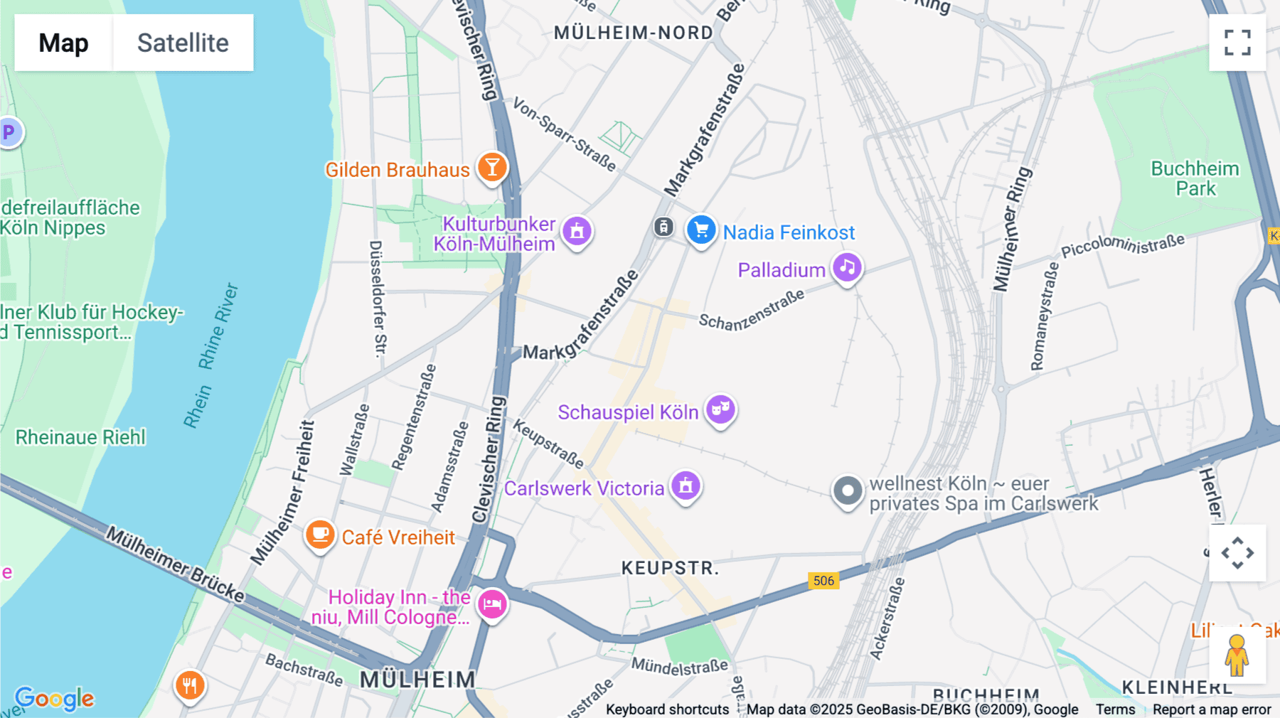 Click for interative map of Cologne Schanzenstrasse, Cable warehouse 11, Cologne
