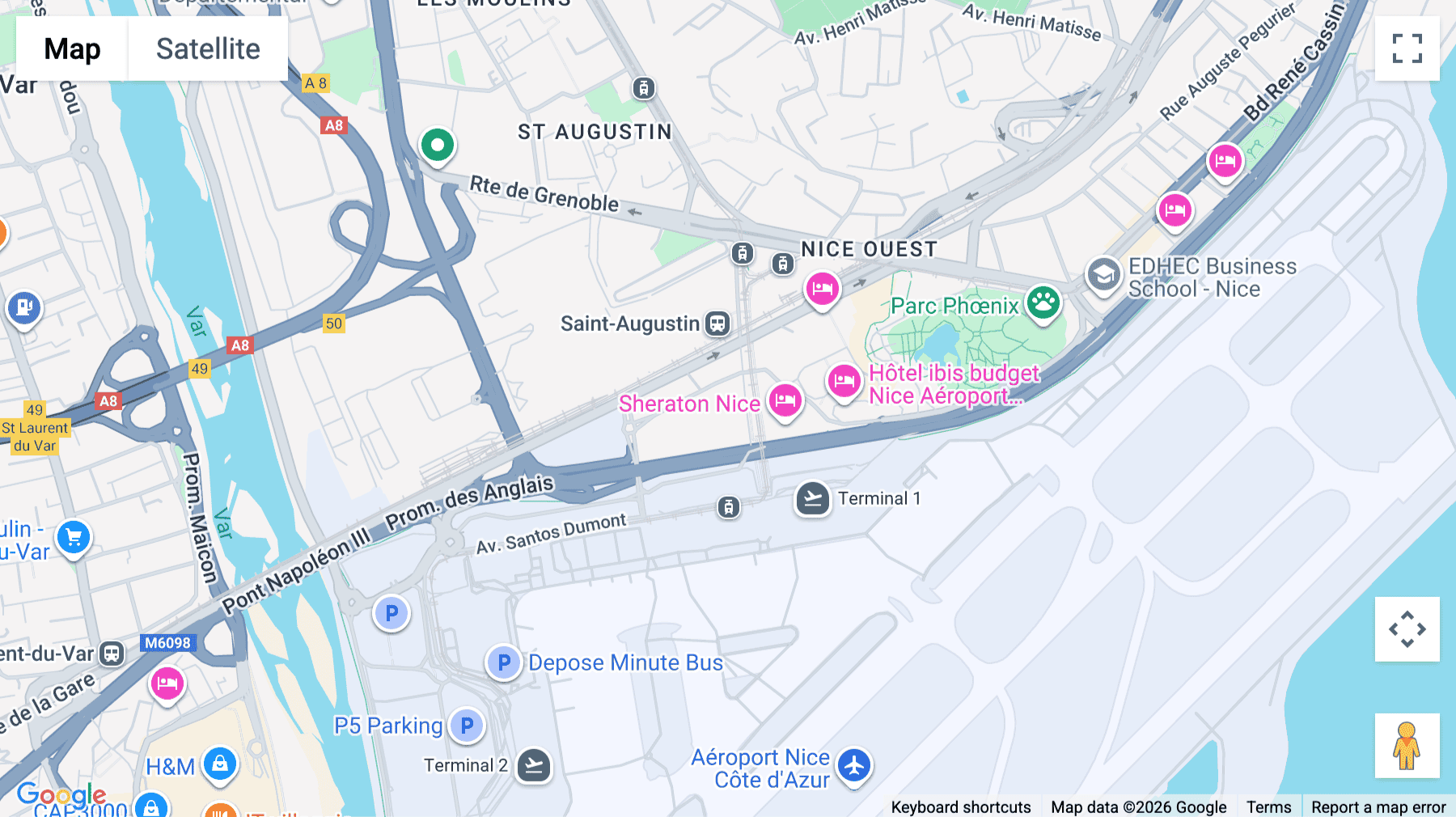 Click for interative map of 4 chemin de l'arenas, Nice