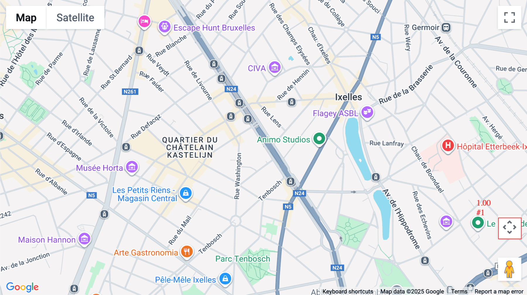 Click for interative map of Avenue Louise 231, Brussels
