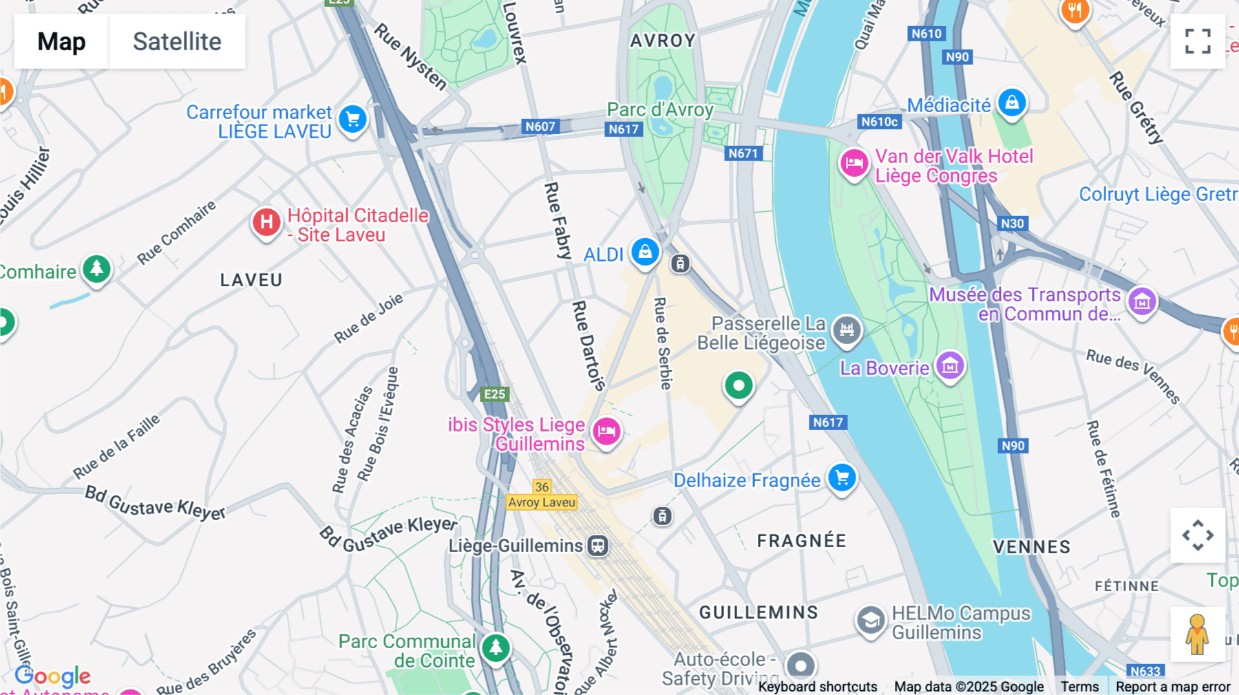 Click for interative map of Esplanade Simone Veil 1, Liege