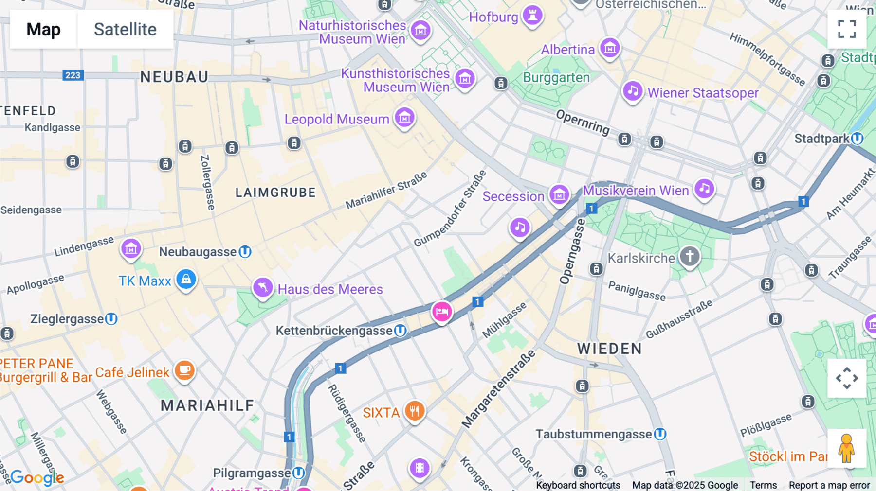 Click for interative map of Gumpendorferstraße 19, Vienna