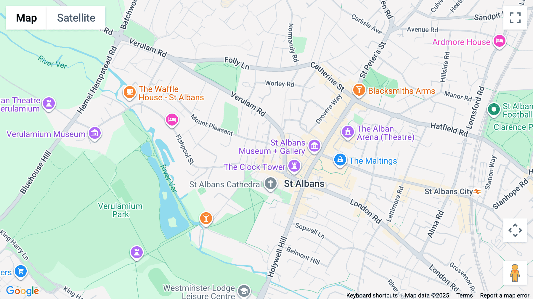Click for interative map of Arquen House, 4-6 Spicer Street, St Albans