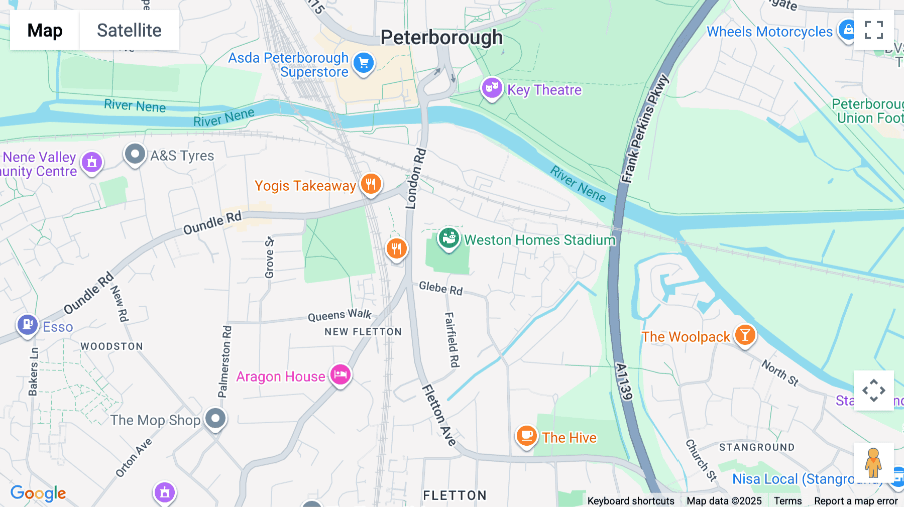 Click for interative map of Allia Future Business Centre, Peterborough United Football Ground, London Road, Peterborough