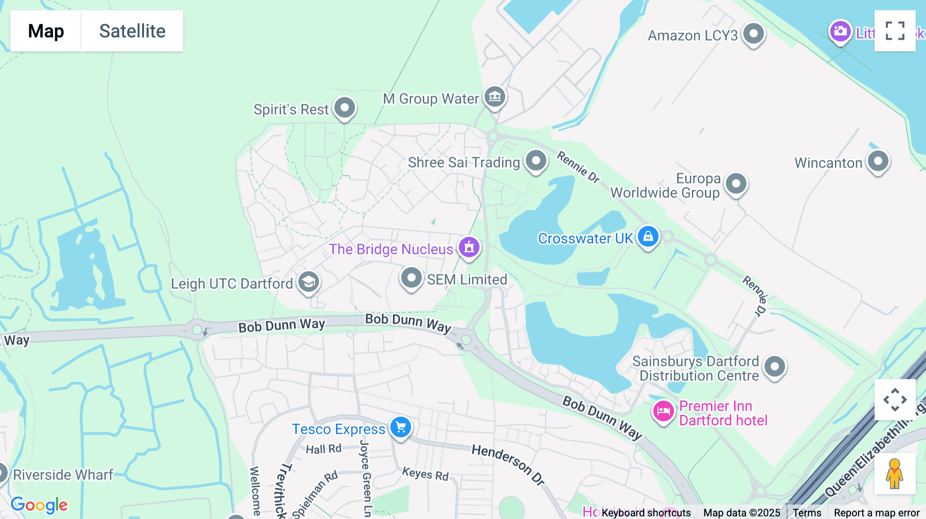 Click for interative map of Brunel Way, The Bridge, Dartford, Kent, Dartford