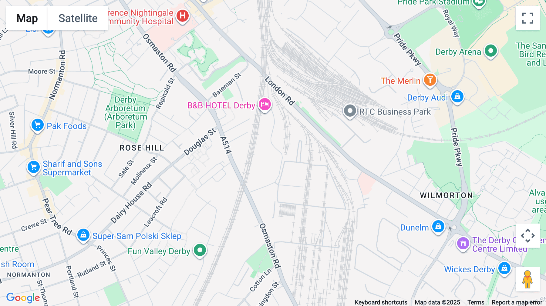 Click for interative map of Litchurch Plaza Business Centre, Litchurch Lane, Derby