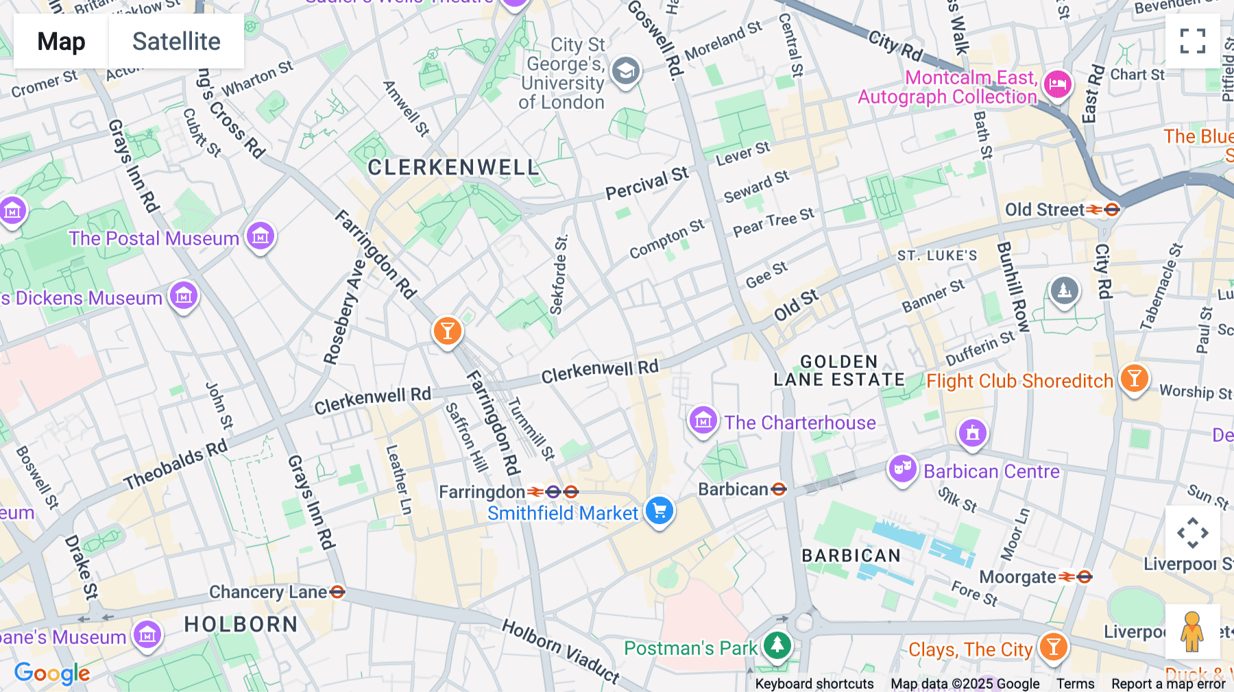 Click for interative map of 8 Albemarle Way, London, EC1V 4JB, London