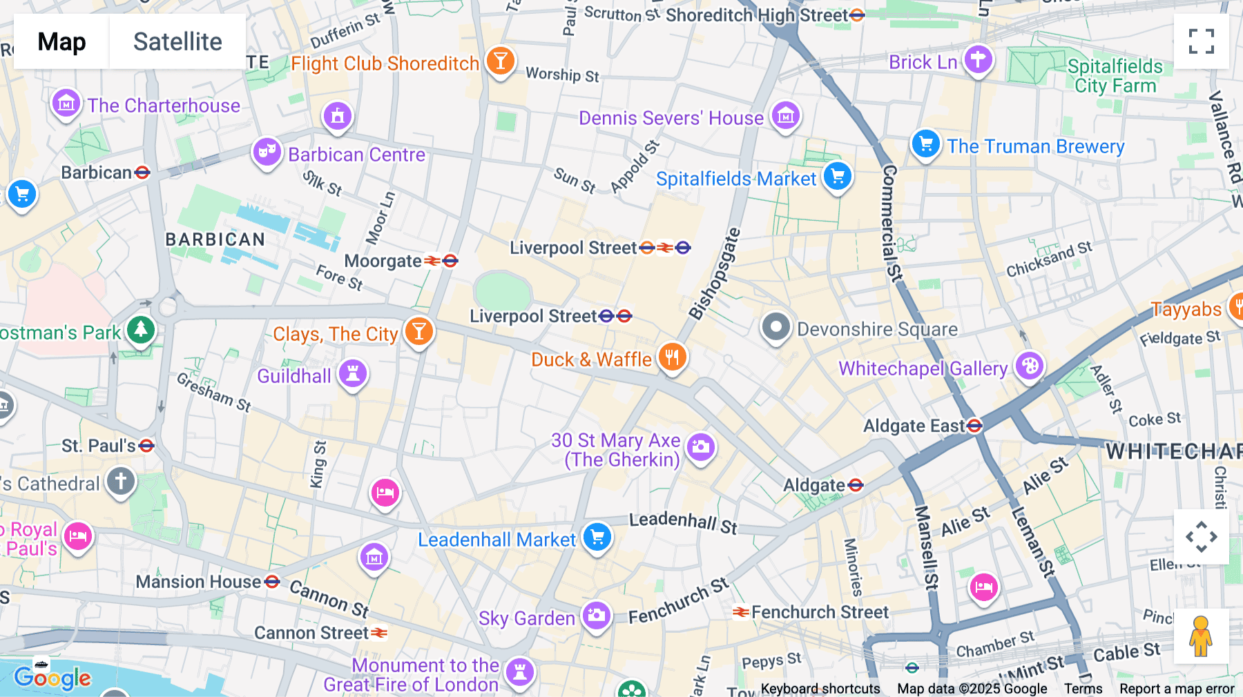 Click for interative map of Myo, Dashwood, 69 Old Broad Street, London