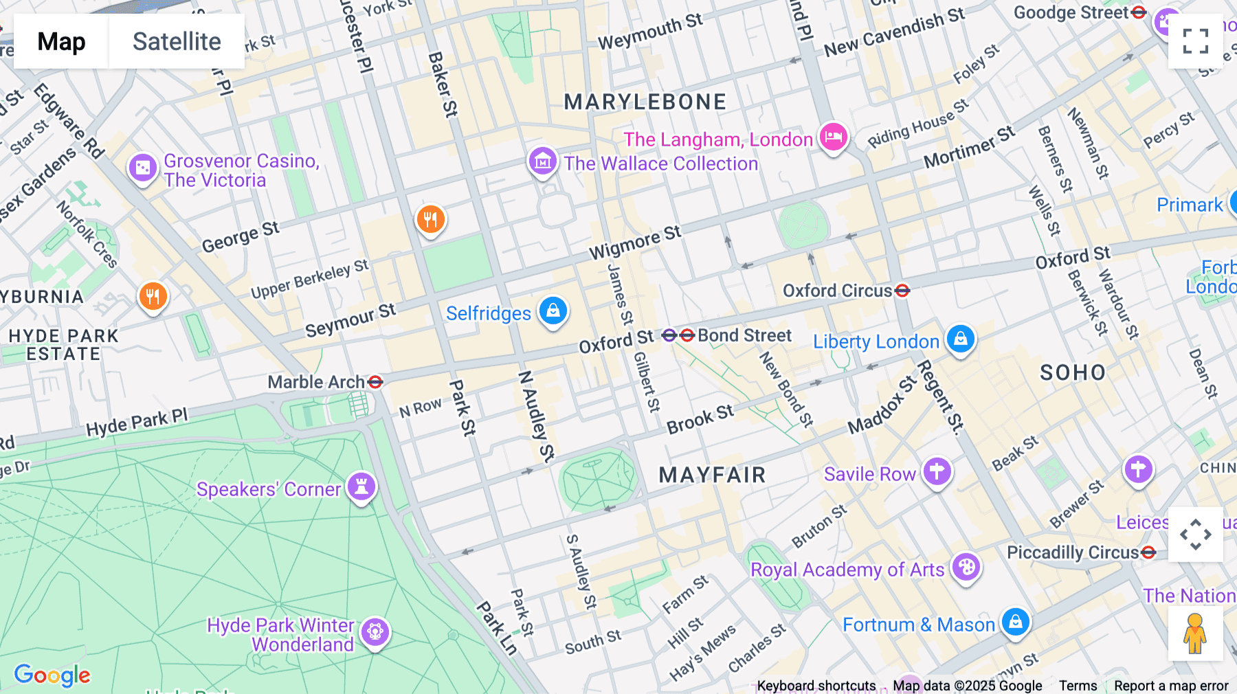 Click for interative map of 30 Binney Street, London