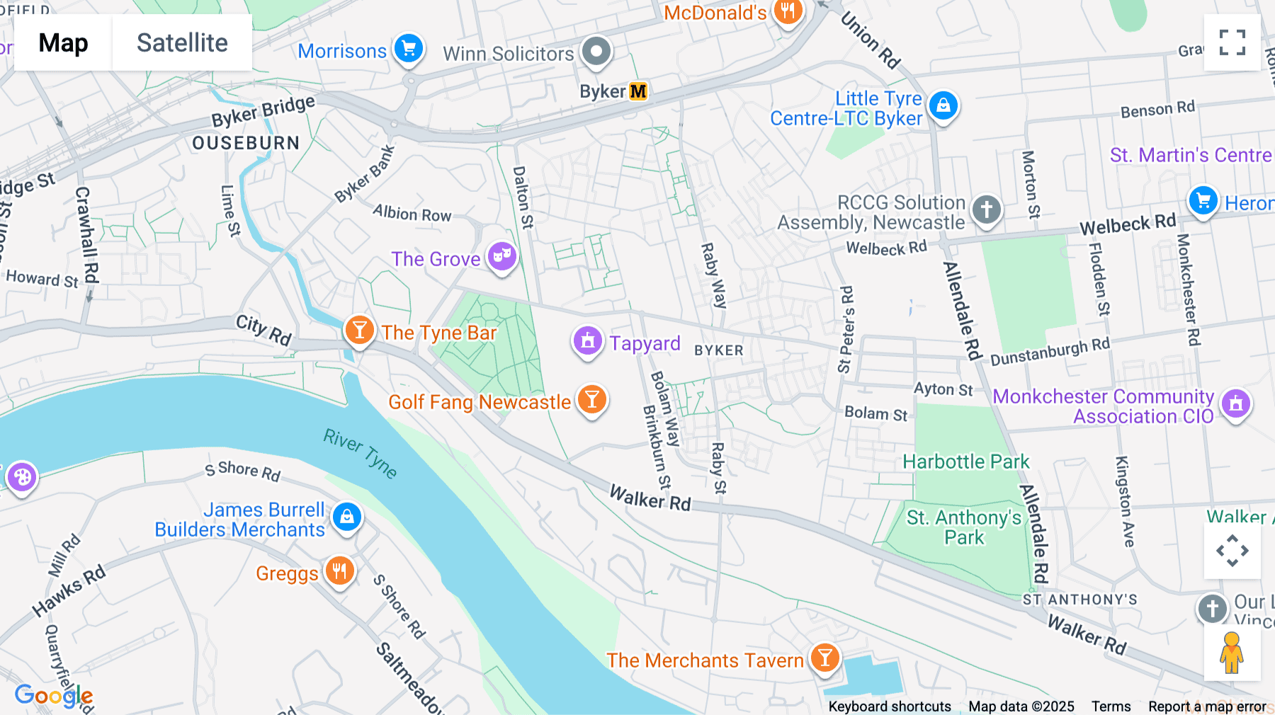 Click for interative map of 168 Brinkburn Street, Newcastle