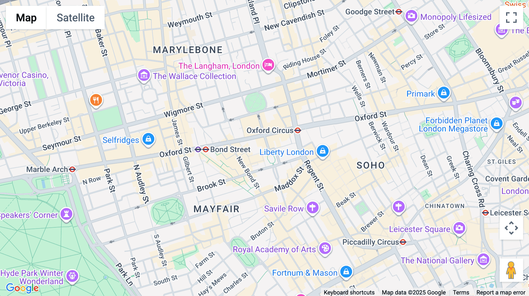 Click for interative map of 14 Hanover Square, London