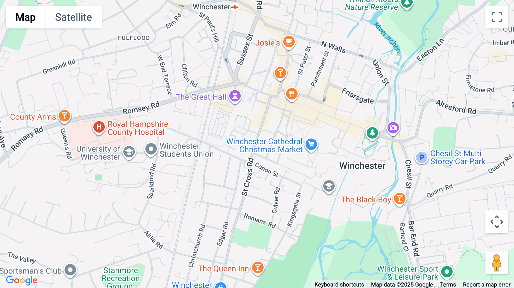 Click for interative map of 47 Southgate Street, Winchester