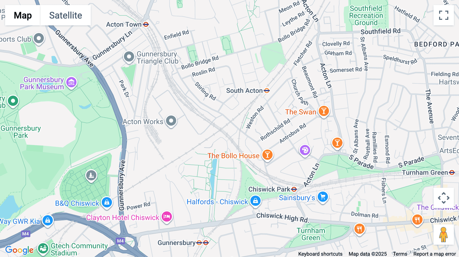 Click for interative map of Chiswick Works, Bollo Lane, 100 Bollo Lane, London