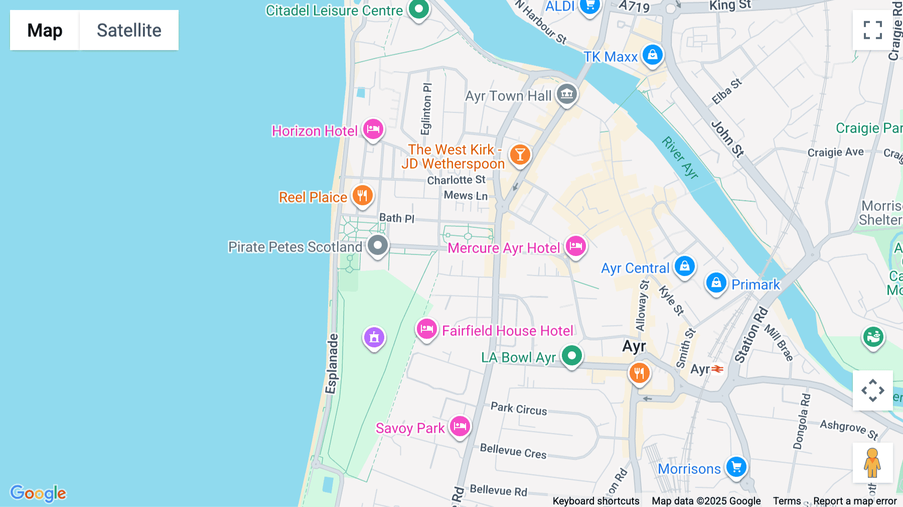 Click for interative map of 18 Wellington Square, Ayr