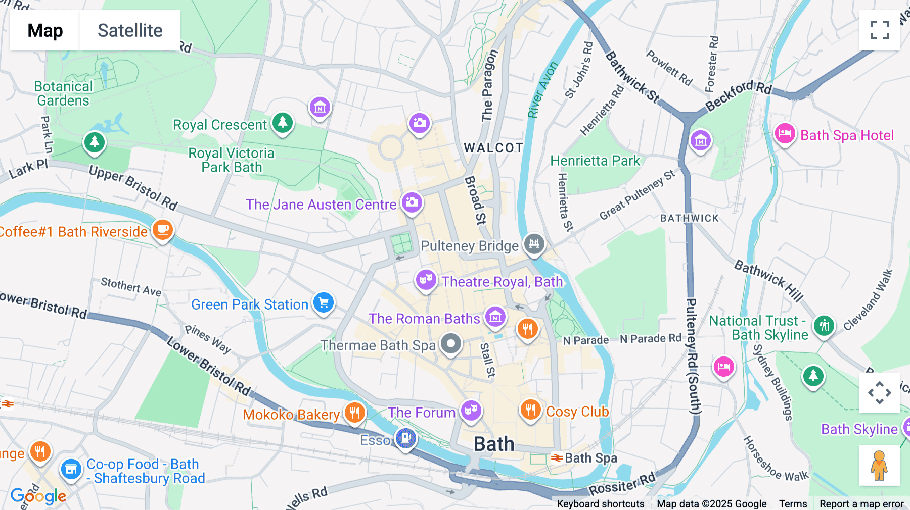 Click for interative map of 16-17 Old Bond Street, Bath