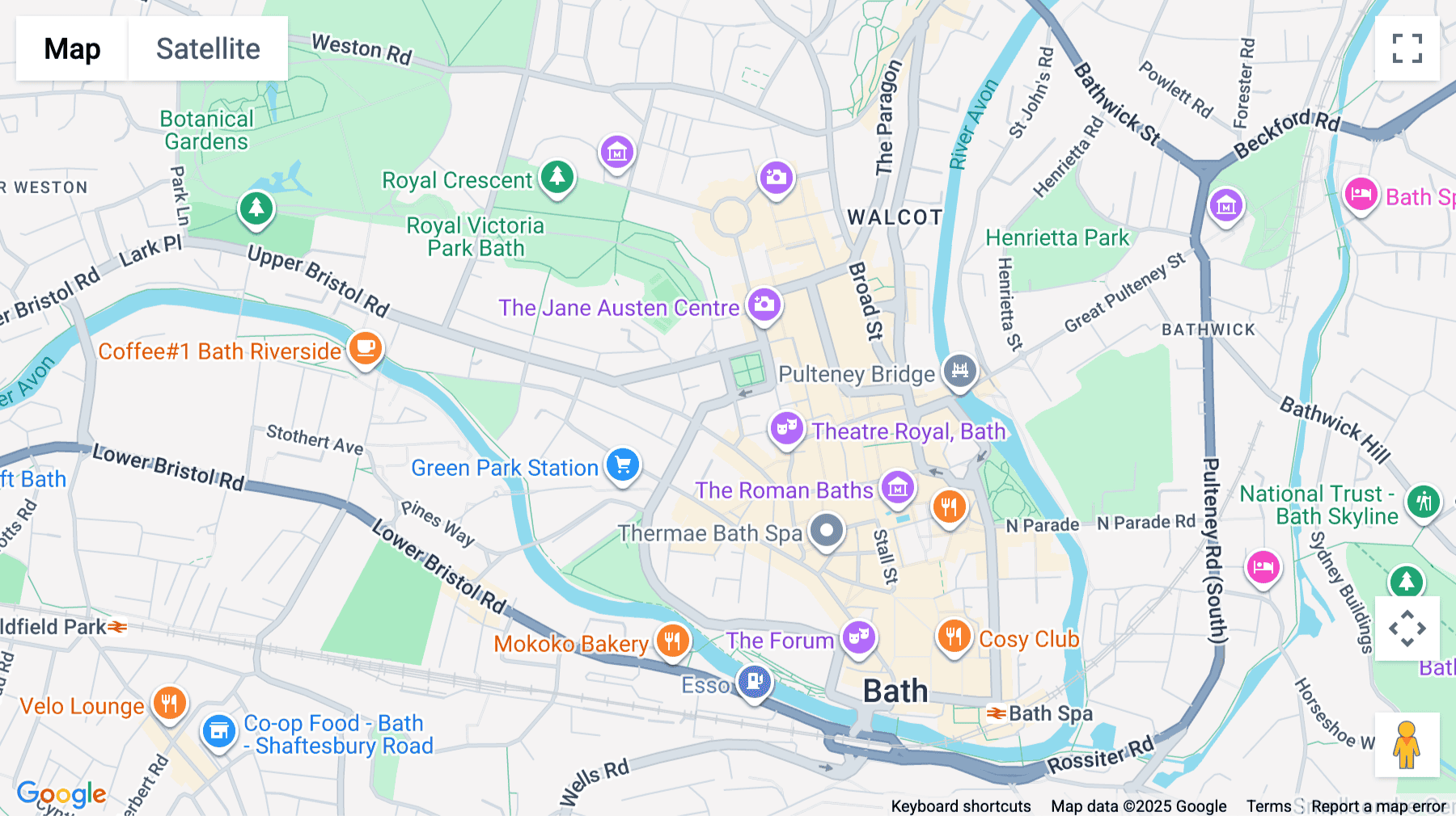 Click for interative map of 3 Chapel Row, Bath
